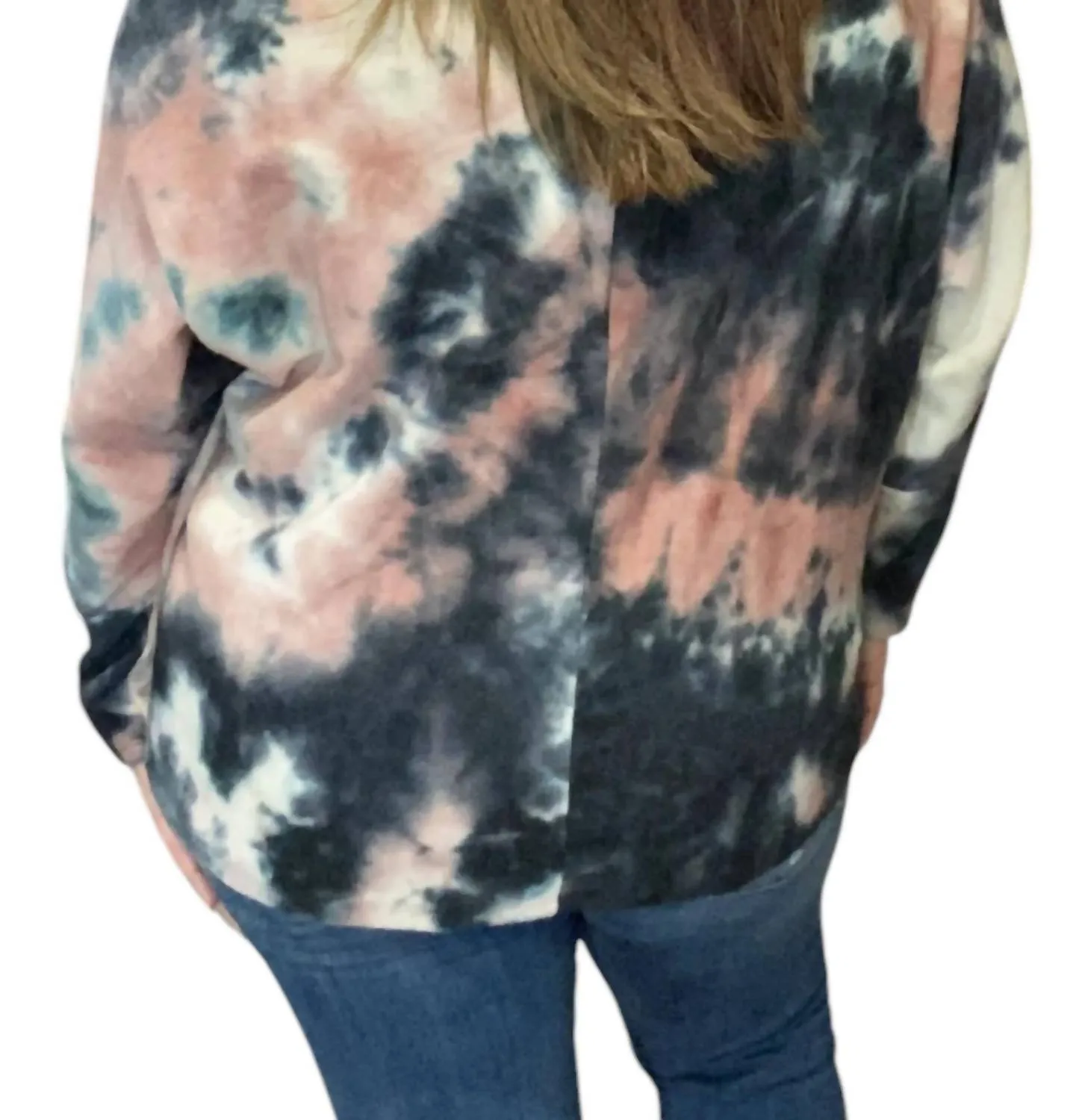 Cowlneck Sweater In Mauve/charcoal