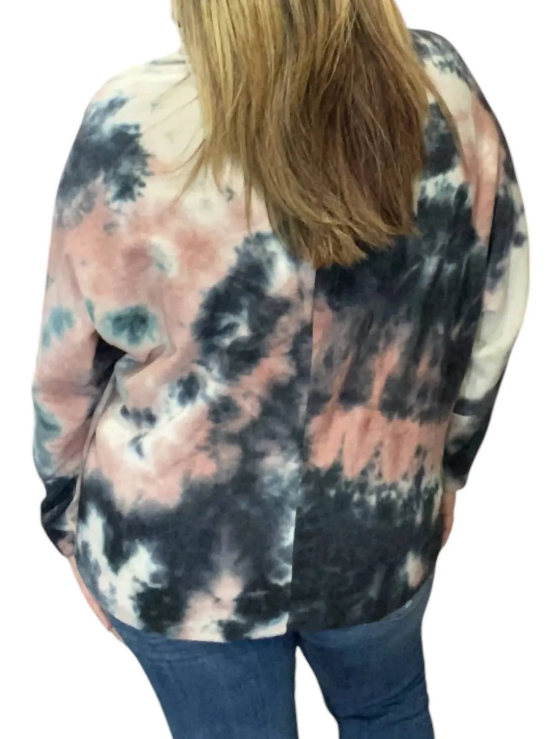 Cowlneck Sweater In Mauve/charcoal