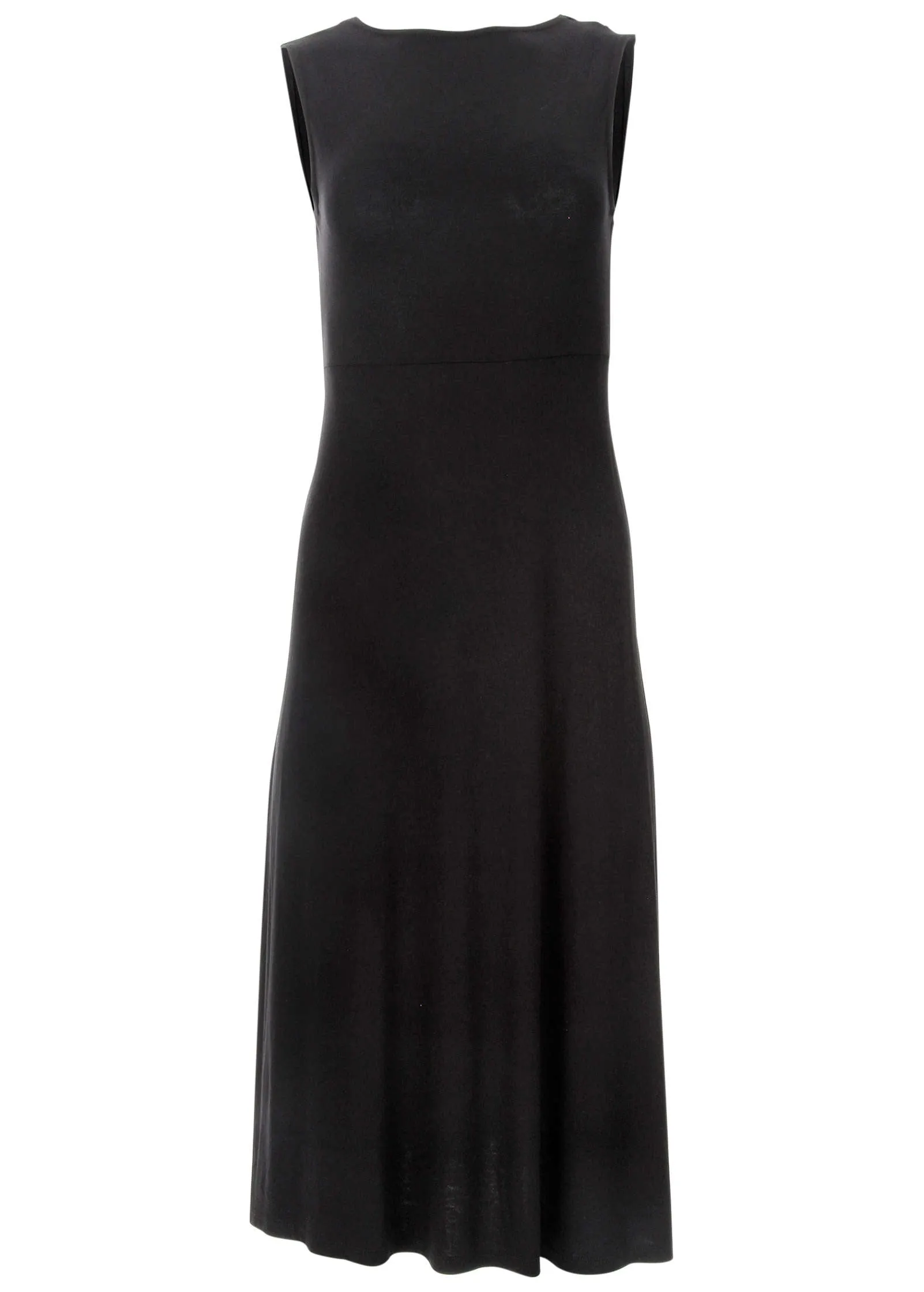 Crochet Back Midi Dress - Black