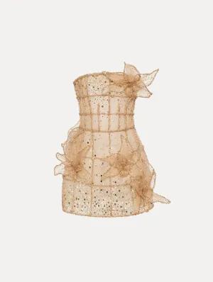 Crystal Grid Orchid Cocktail Dress