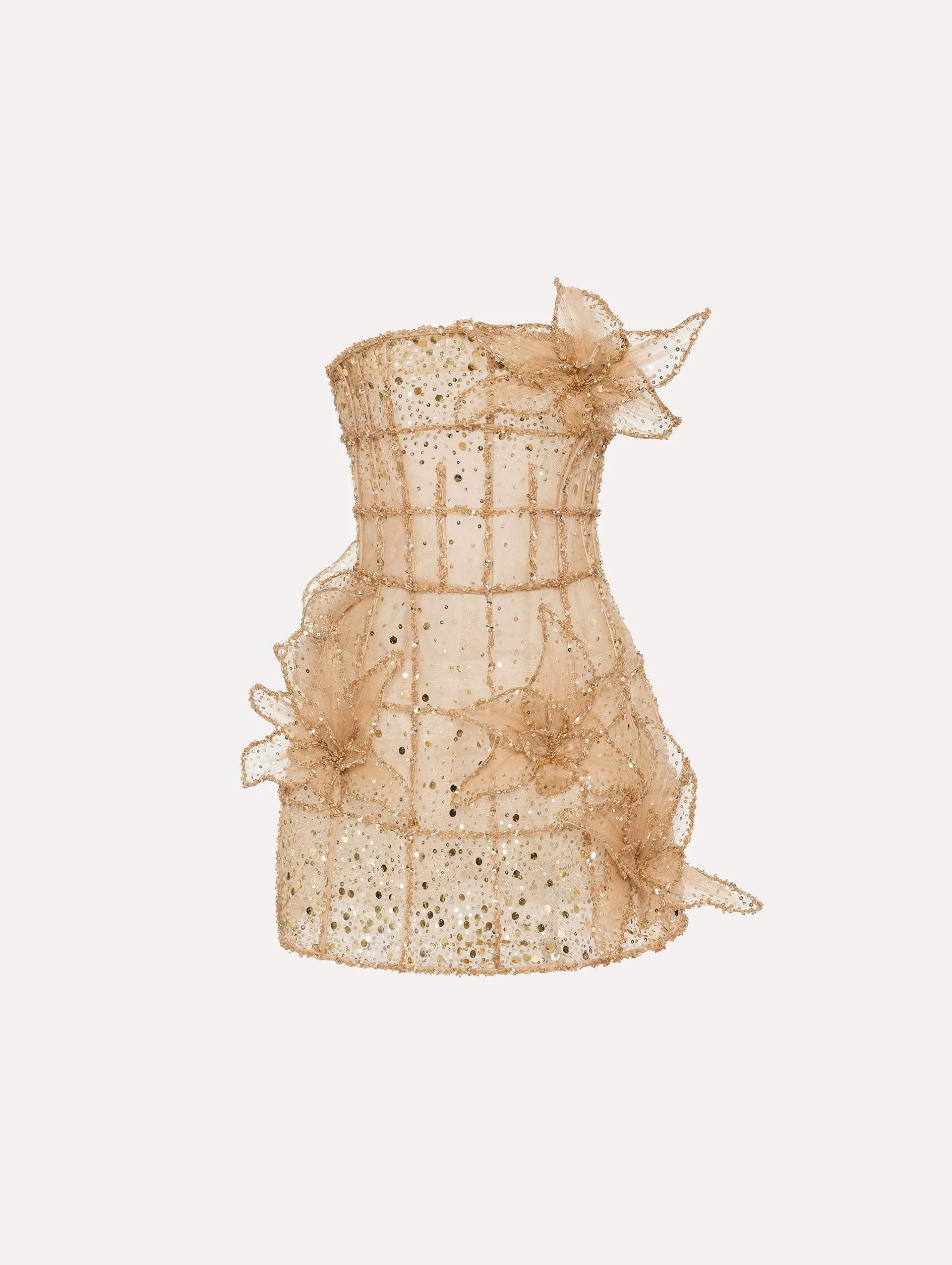 Crystal Grid Orchid Cocktail Dress