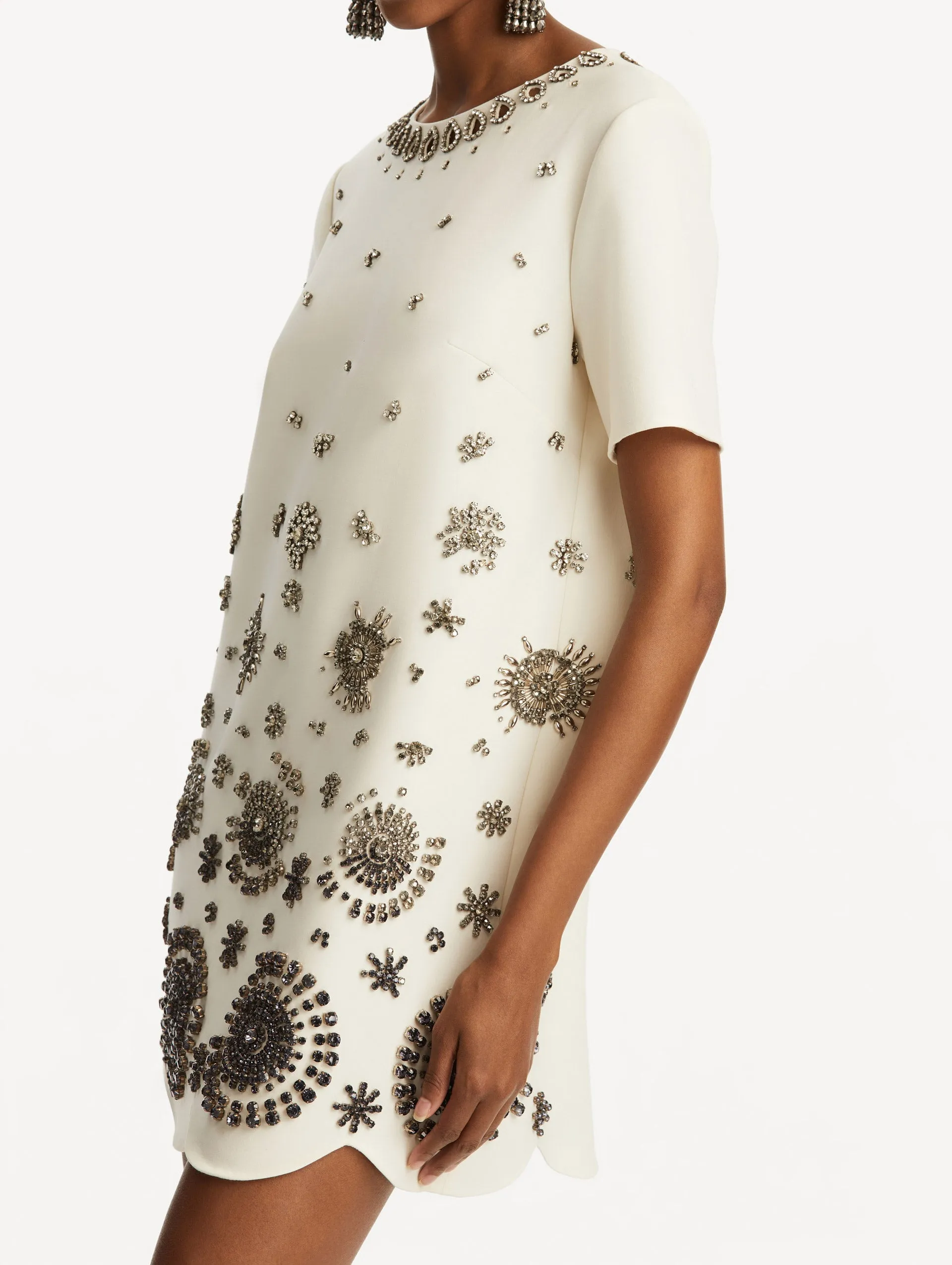 Crystal Medallion Shift Dress