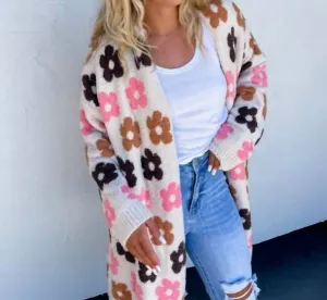 Daisy Cloud Cardigan In Multi