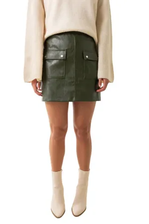 Damia Dark Skirt In Dark Khaki