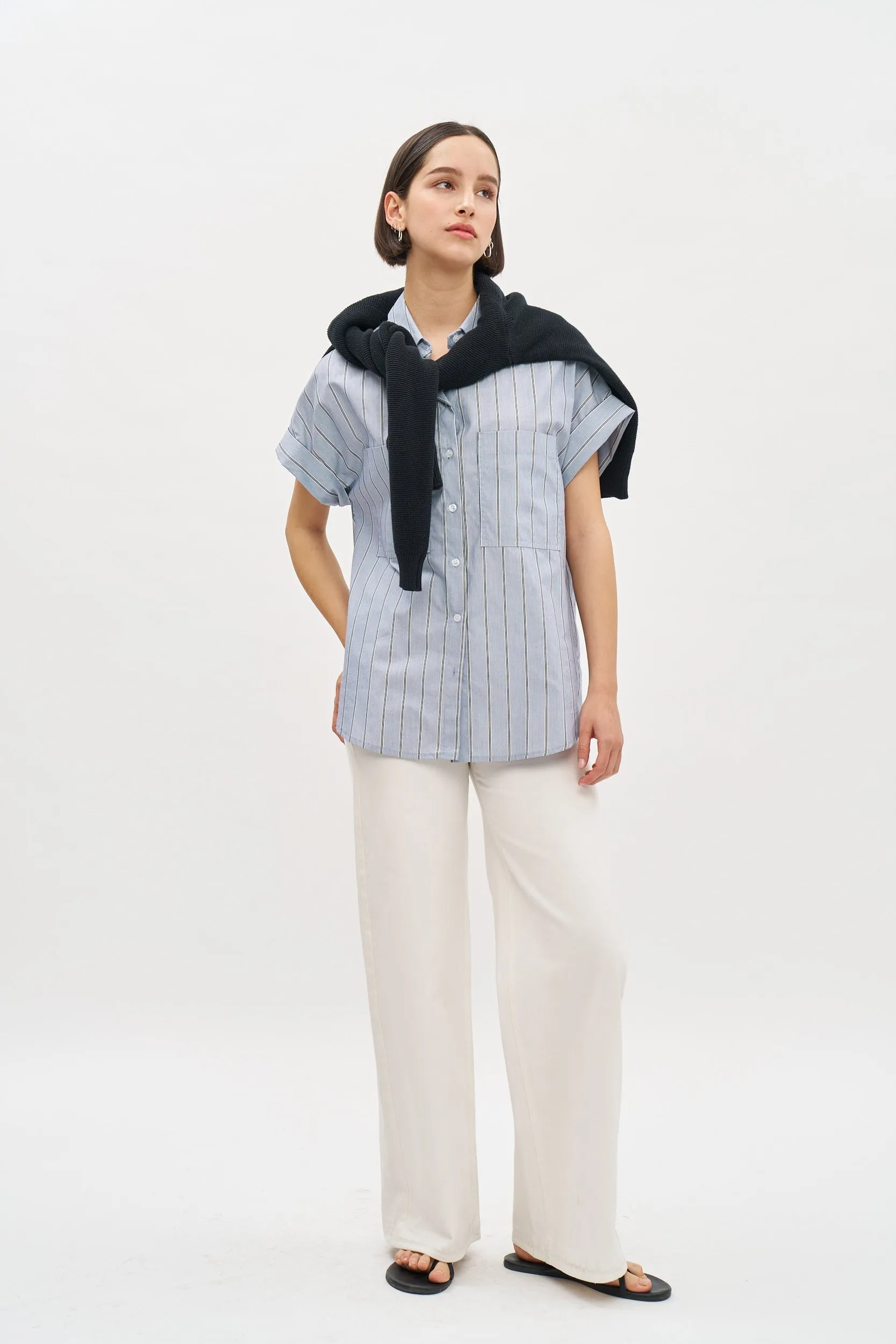 Daniel Blouse Light Blue stripes