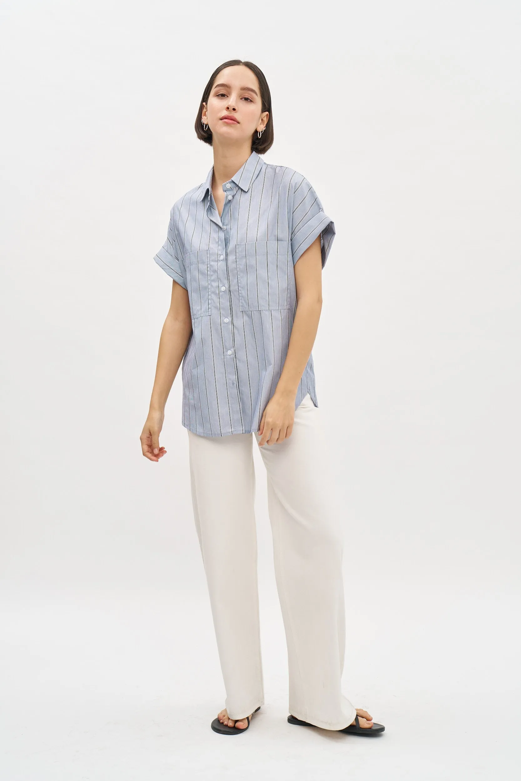 Daniel Blouse Light Blue stripes