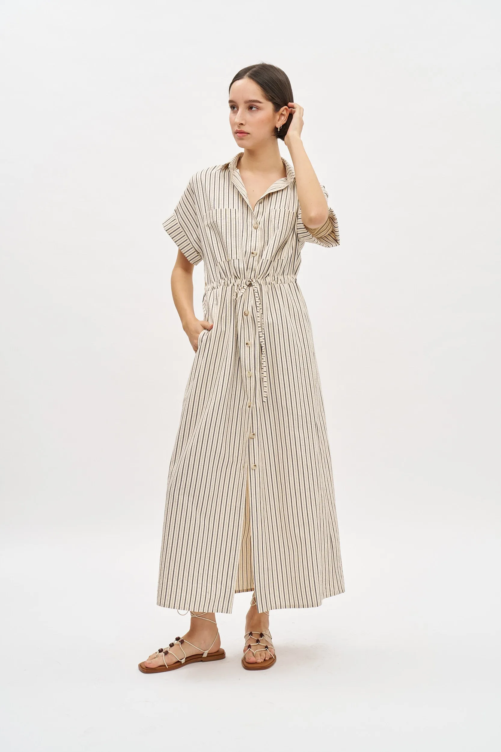 Daniel Dress Black Stripes