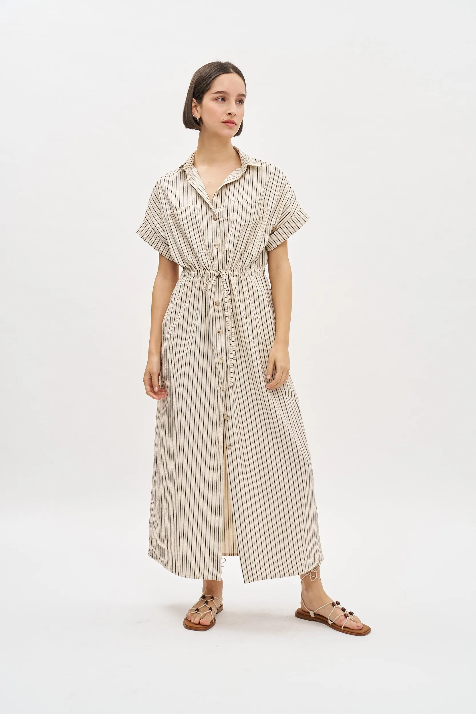 Daniel Dress Black Stripes