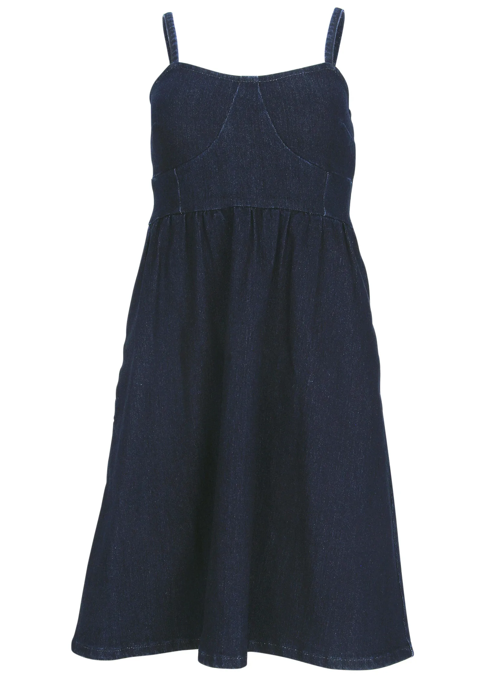 Denim A-Line Dress - Dark Wash