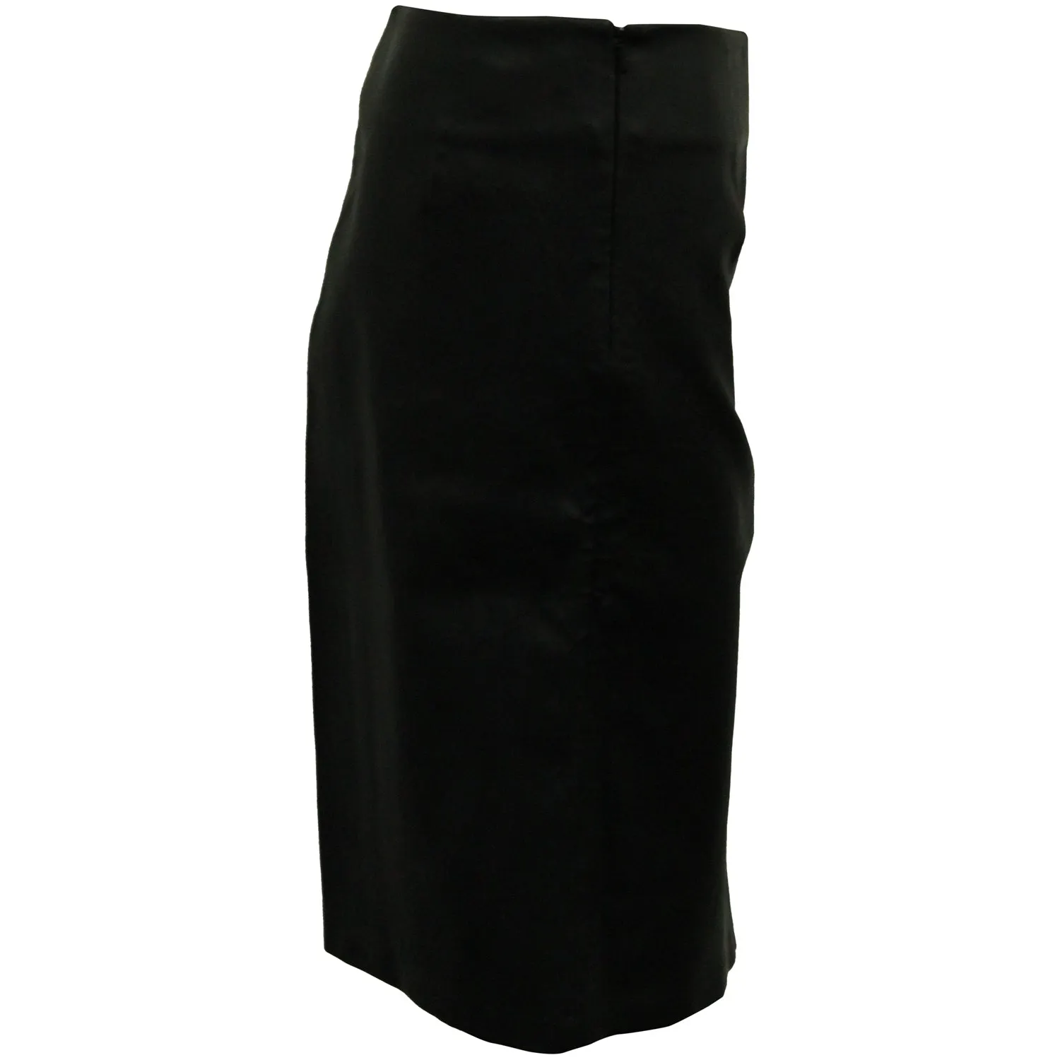 Diane Von Furstenberg Beverly A-Line Skirt in Black Leather