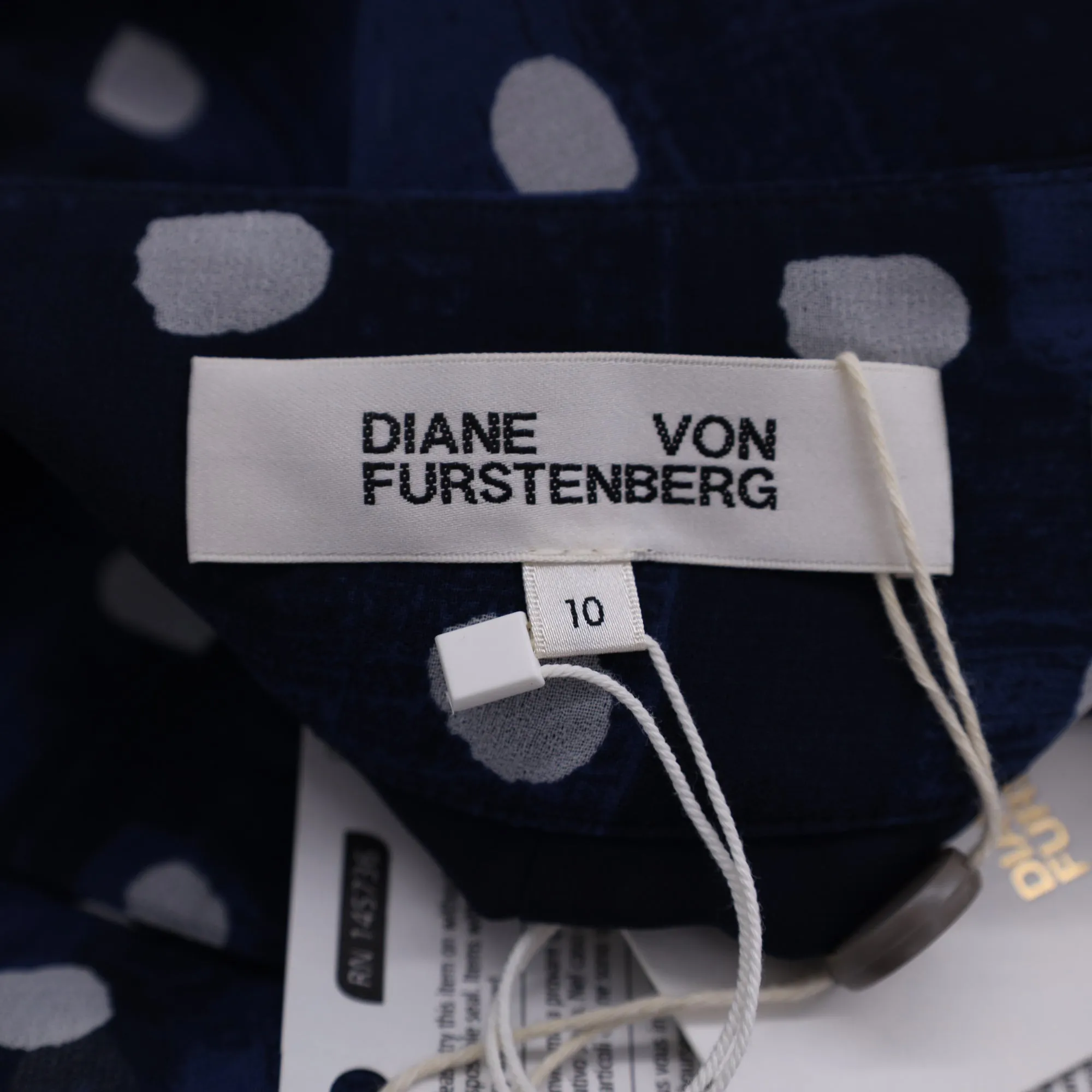 Diane Von Furstenberg Tonnah Polka Dot Maxi Skirt in Navy Blue Silk
