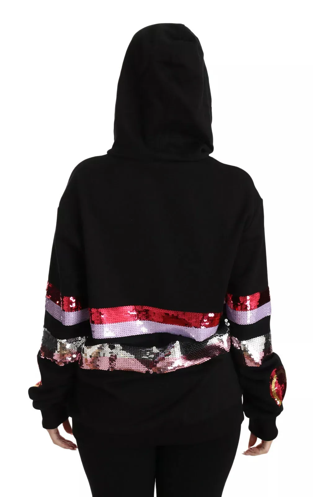 Dolce & Gabbana DG Sequined Hooded Pullover Women's Sweater (Pre-Owned)
