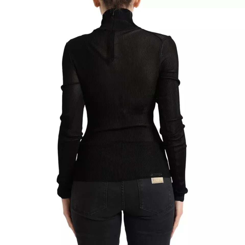 Dolce & Gabbana Viscose Turtle Neck Pullover Women's Sweater (Pre-Owned)