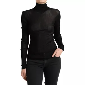 Dolce & Gabbana Viscose Turtle Neck Pullover Women's Sweater (Pre-Owned)