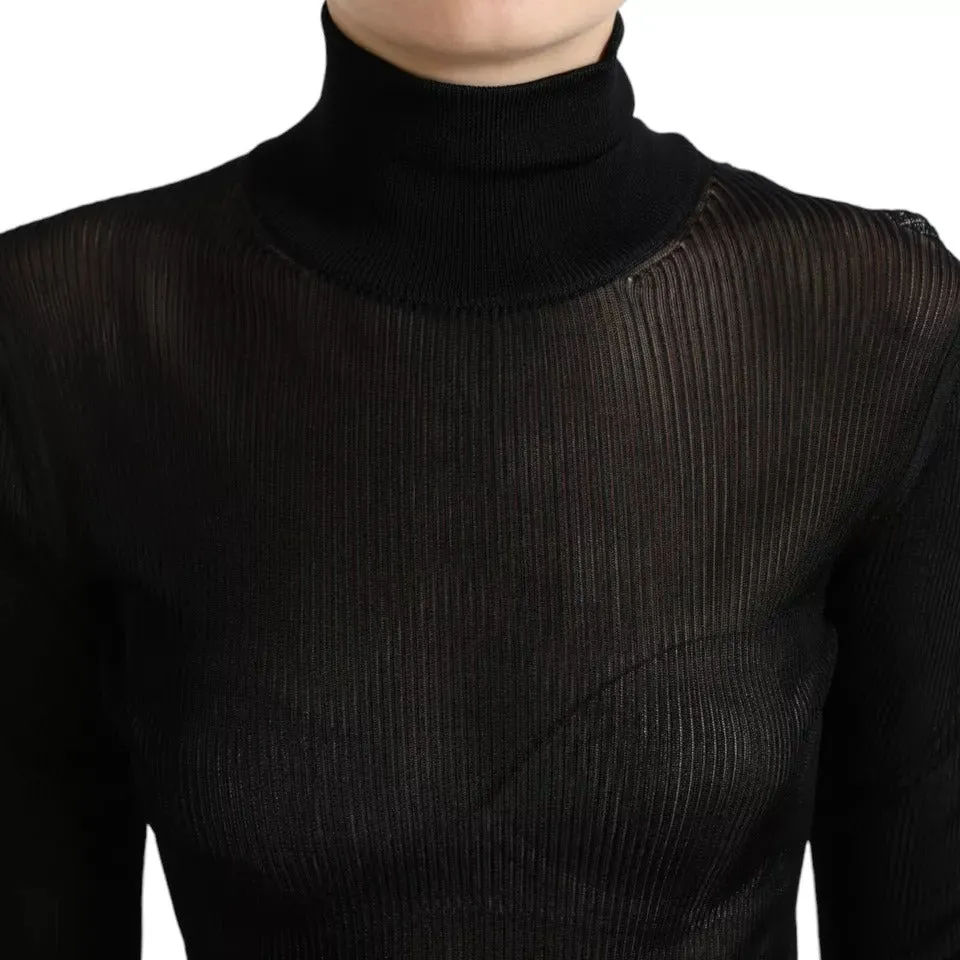 Dolce & Gabbana Viscose Turtle Neck Pullover Women's Sweater (Pre-Owned)