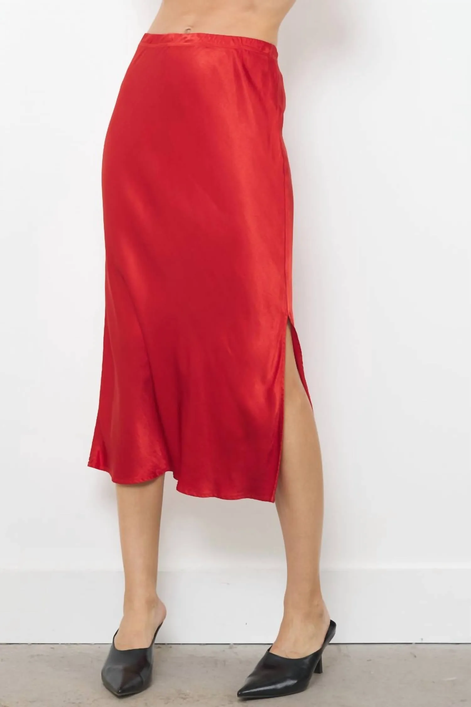 Dorit Silky Slip Skirt In Sahara