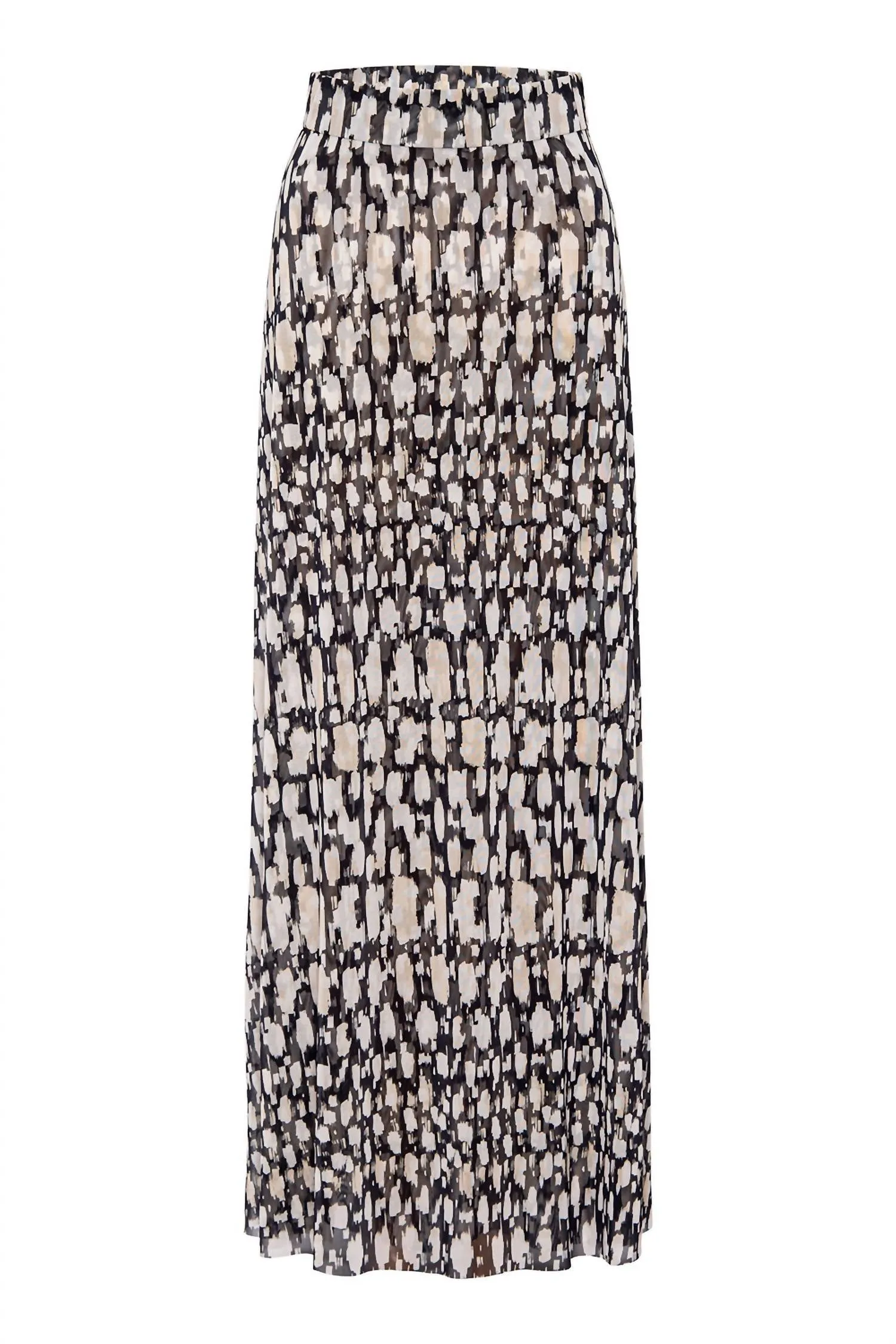 Ekat Abstract Geo Mesh Skirt In Black/white