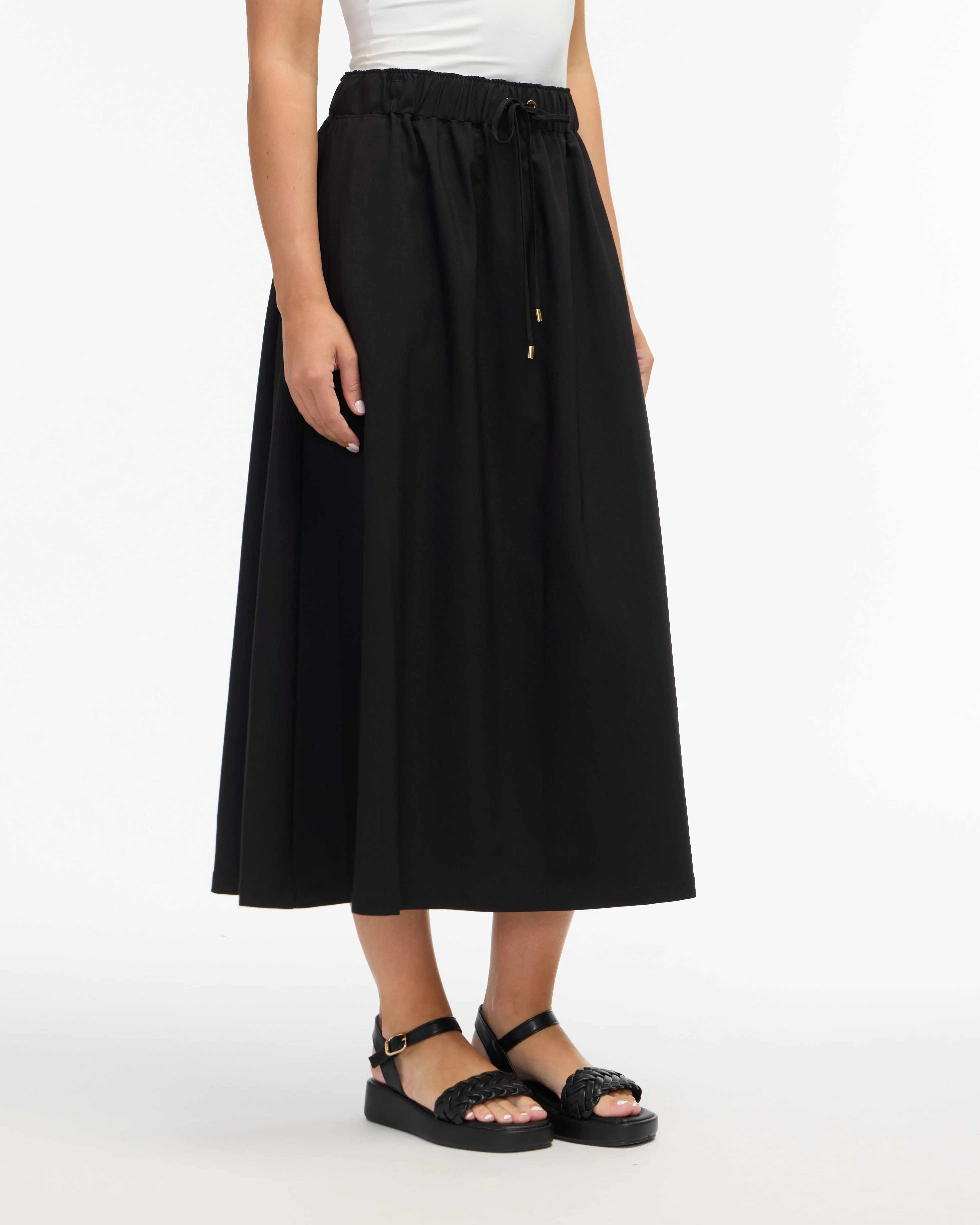 Ellen Tracy Womens Tencel Pull on Skirt