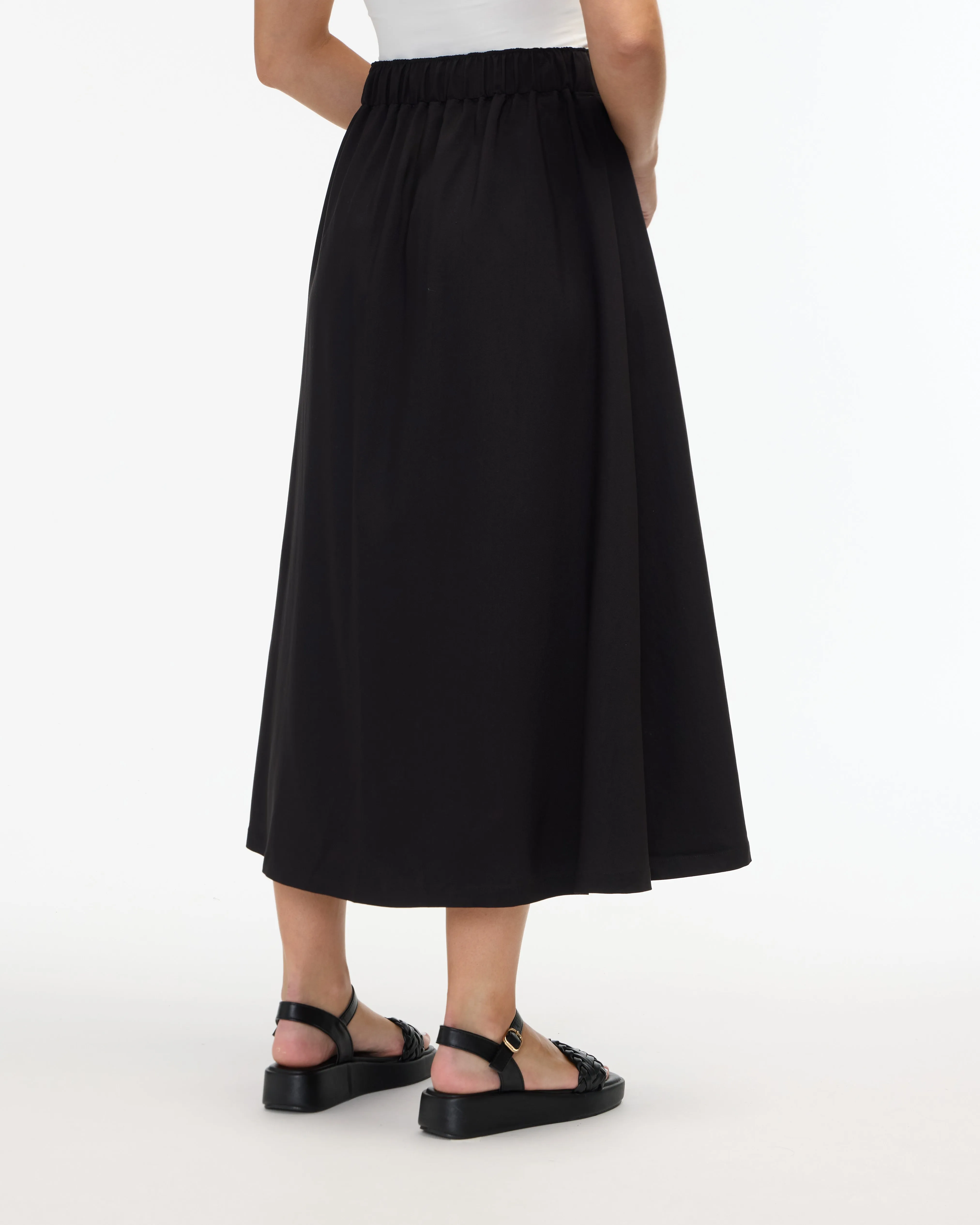 Ellen Tracy Womens Tencel Pull on Skirt