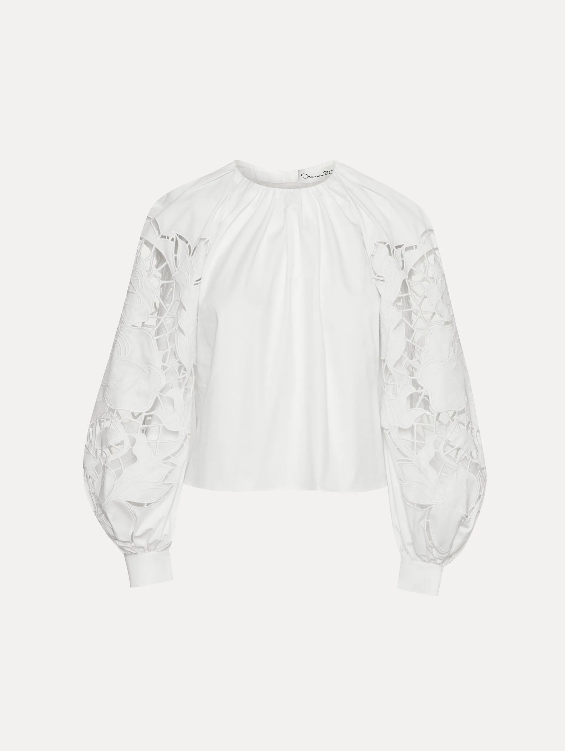 English Rose Cutout Cotton Poplin Blouse