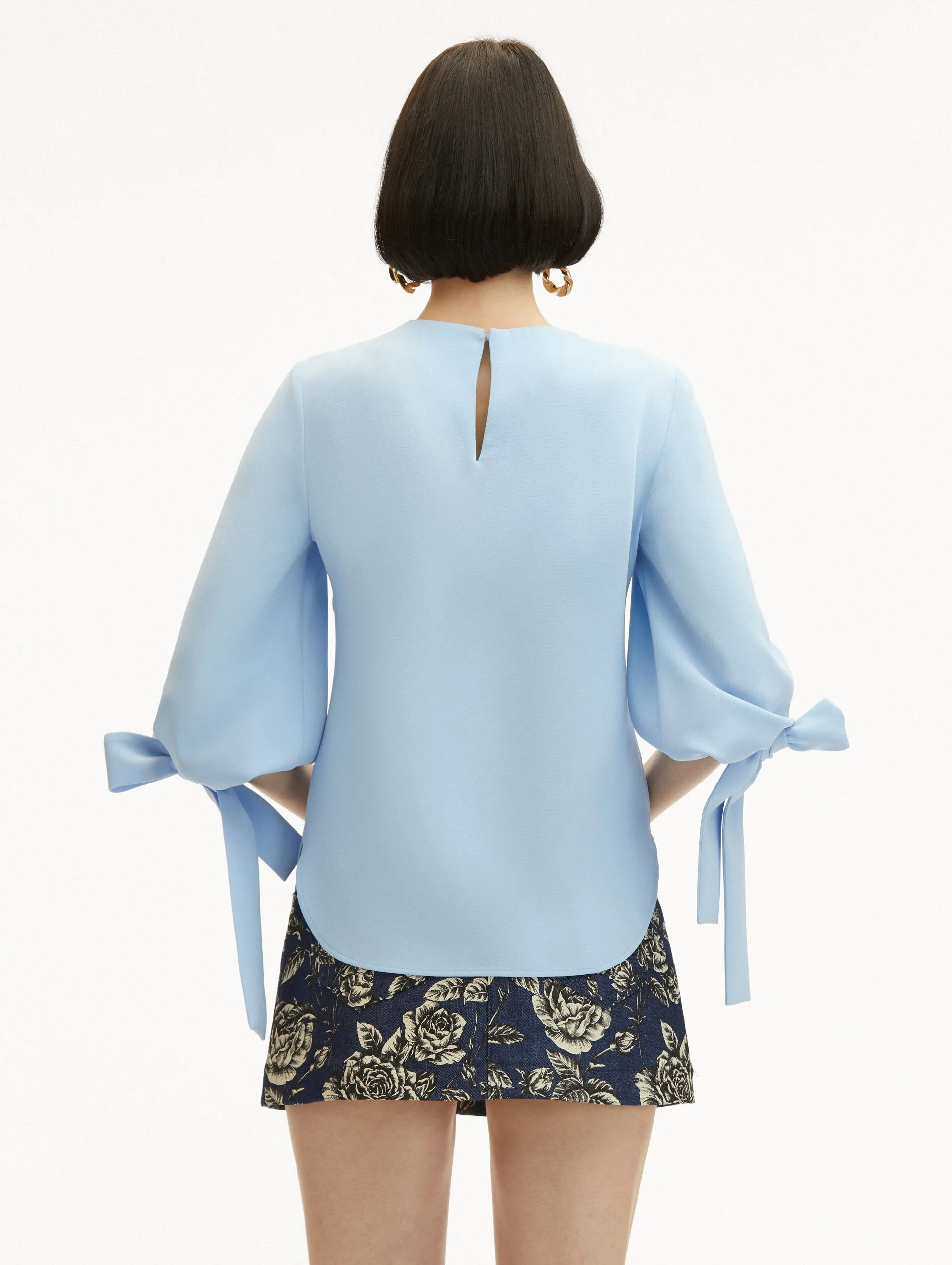 English Rose Cutout Georgette Blouse