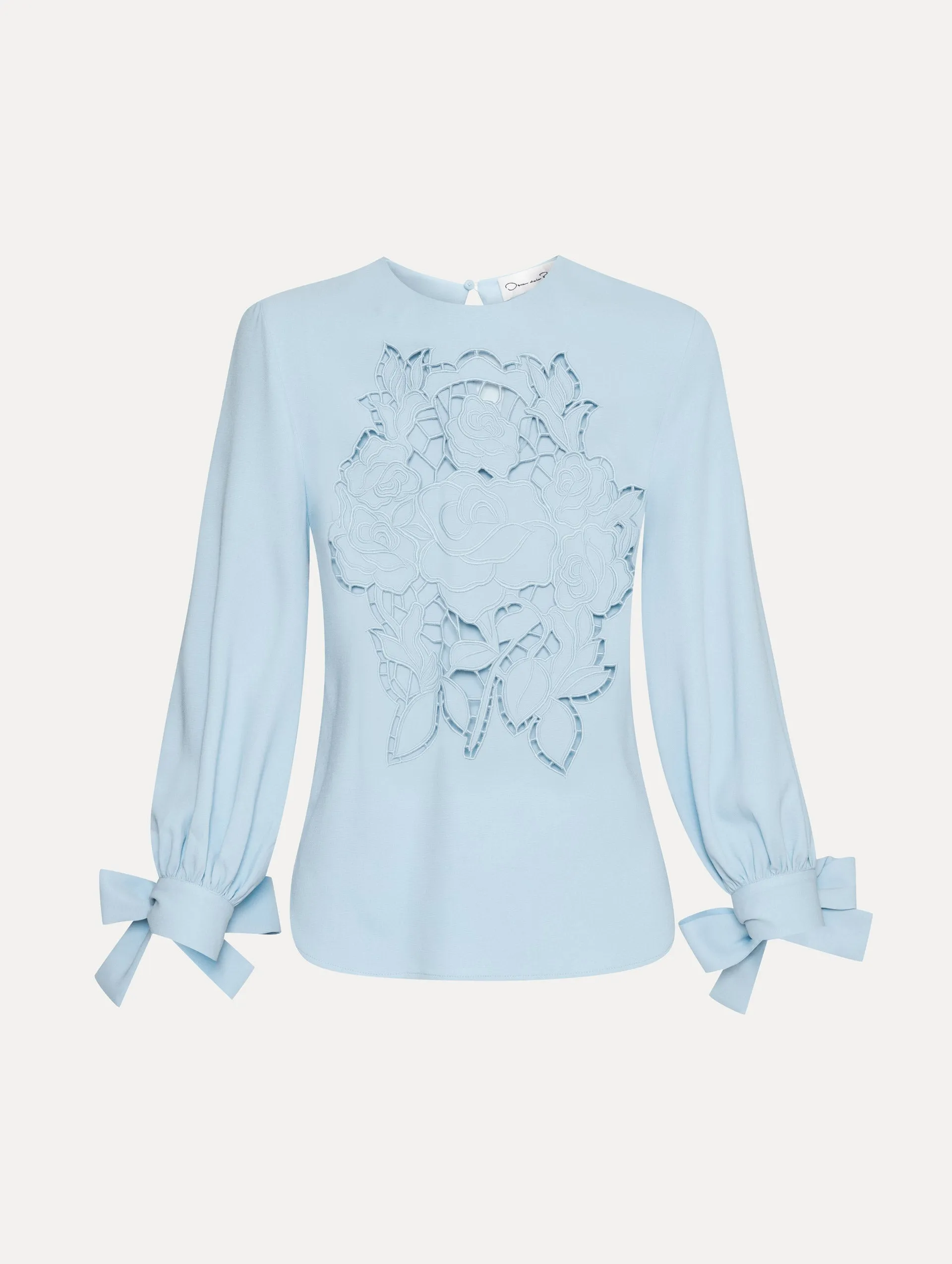 English Rose Cutout Georgette Blouse