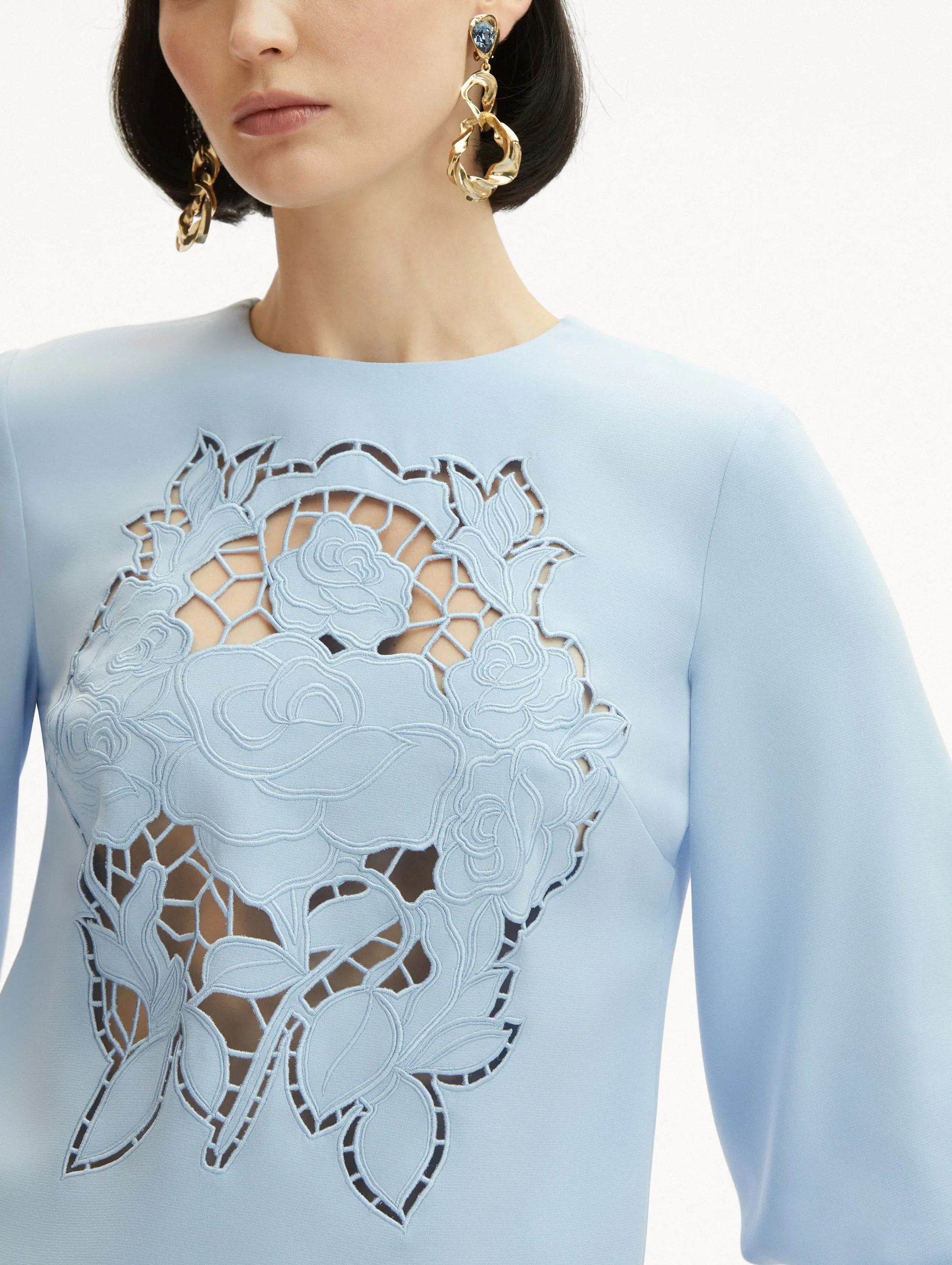 English Rose Cutout Georgette Blouse