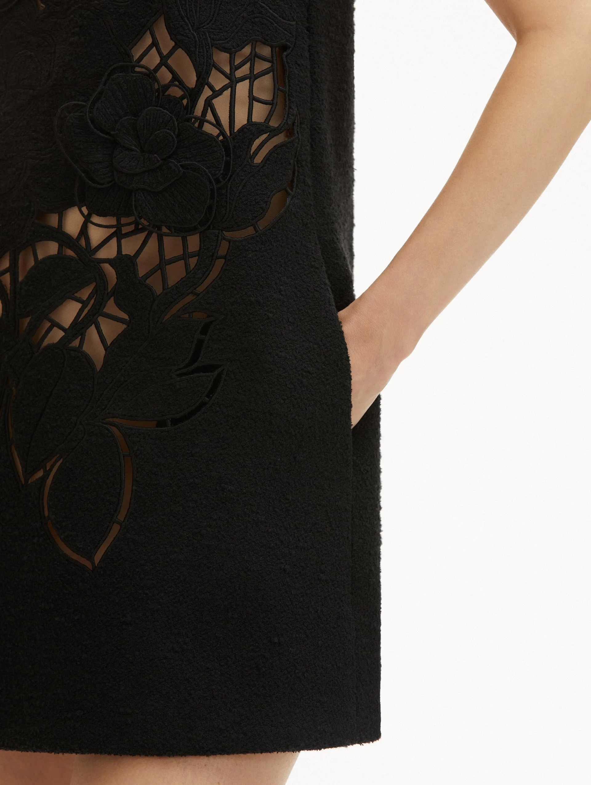 English Rose Cutout Trapeze Dress