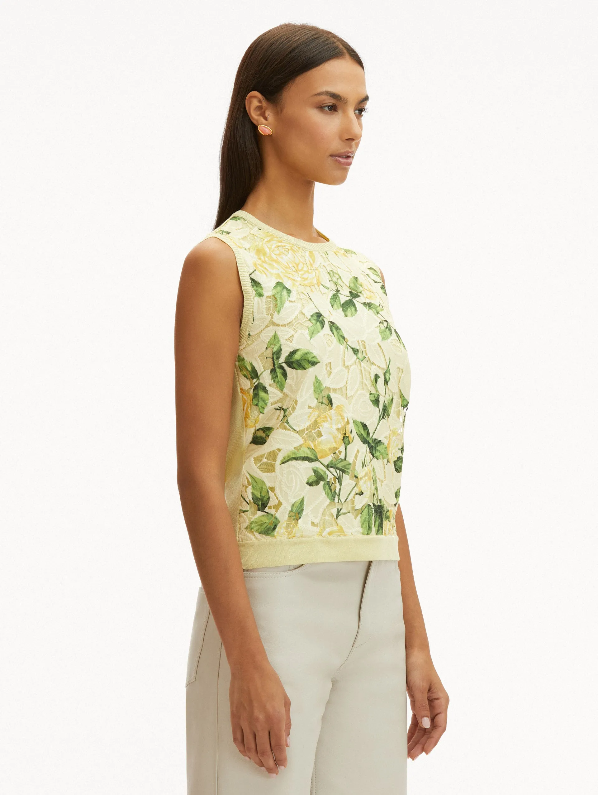 English Rose Guipure Inset Tank