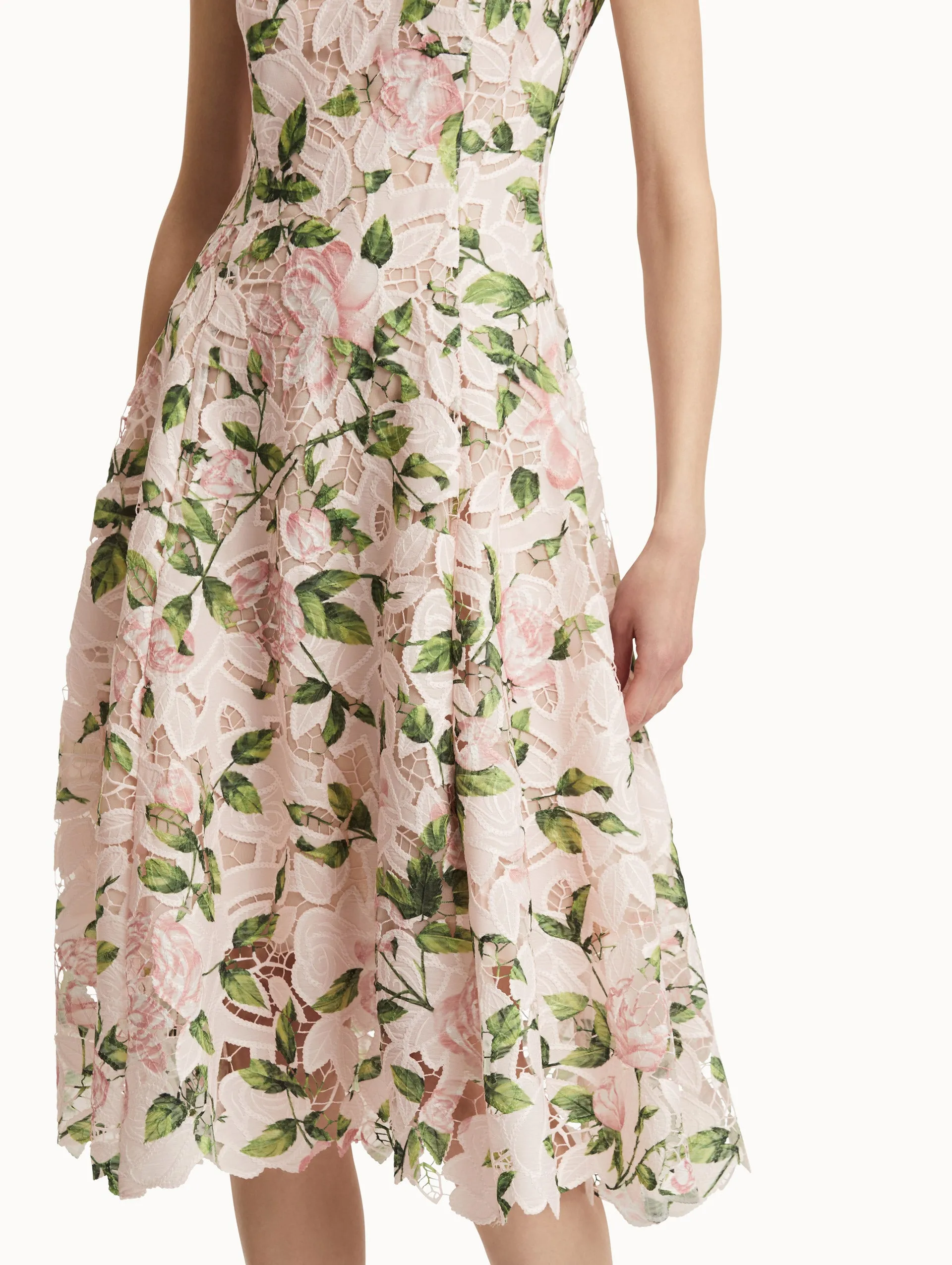 English Rose Guipure Sleeveless Dress
