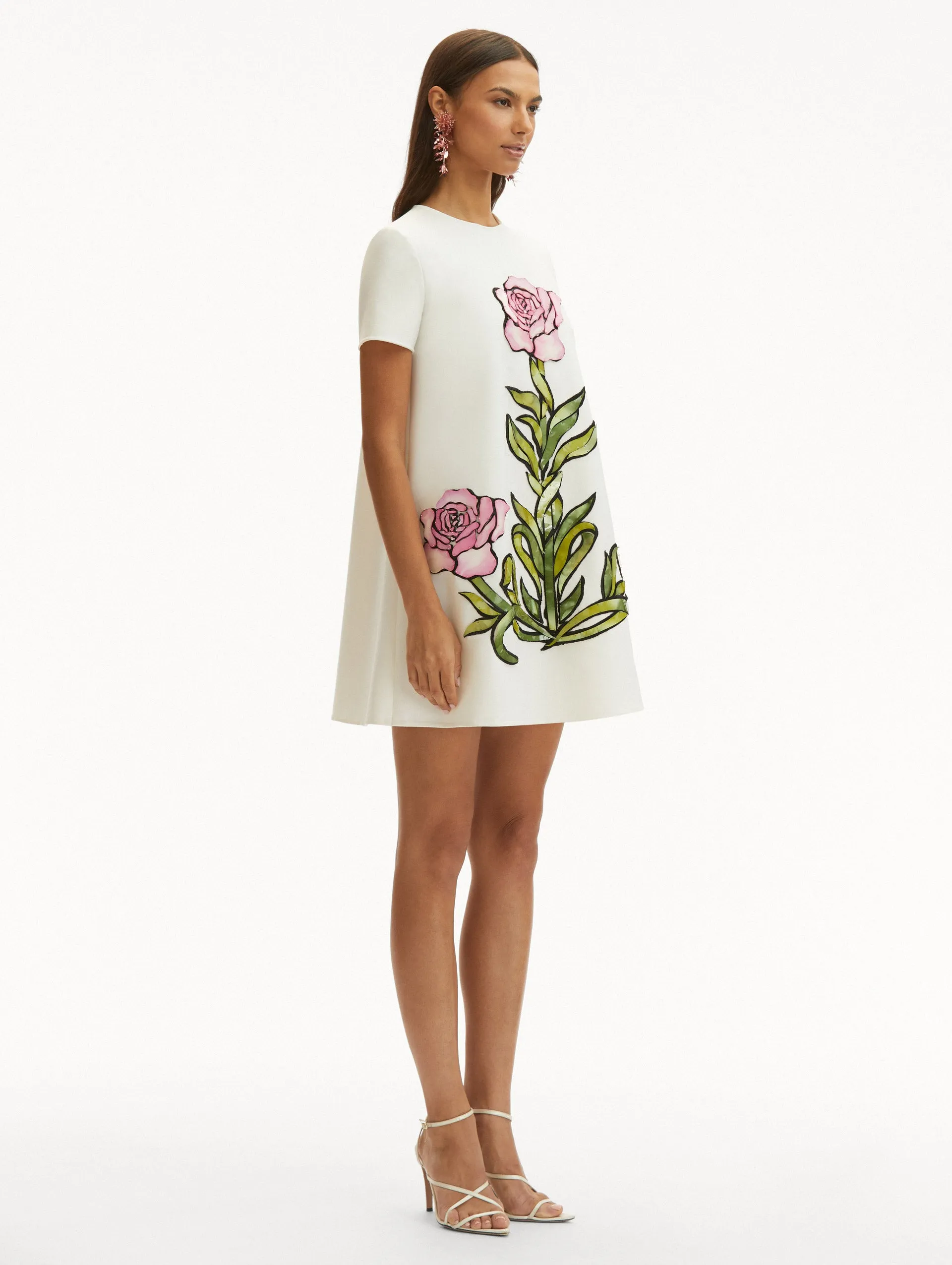 English Rose Mosaic Shift Dress