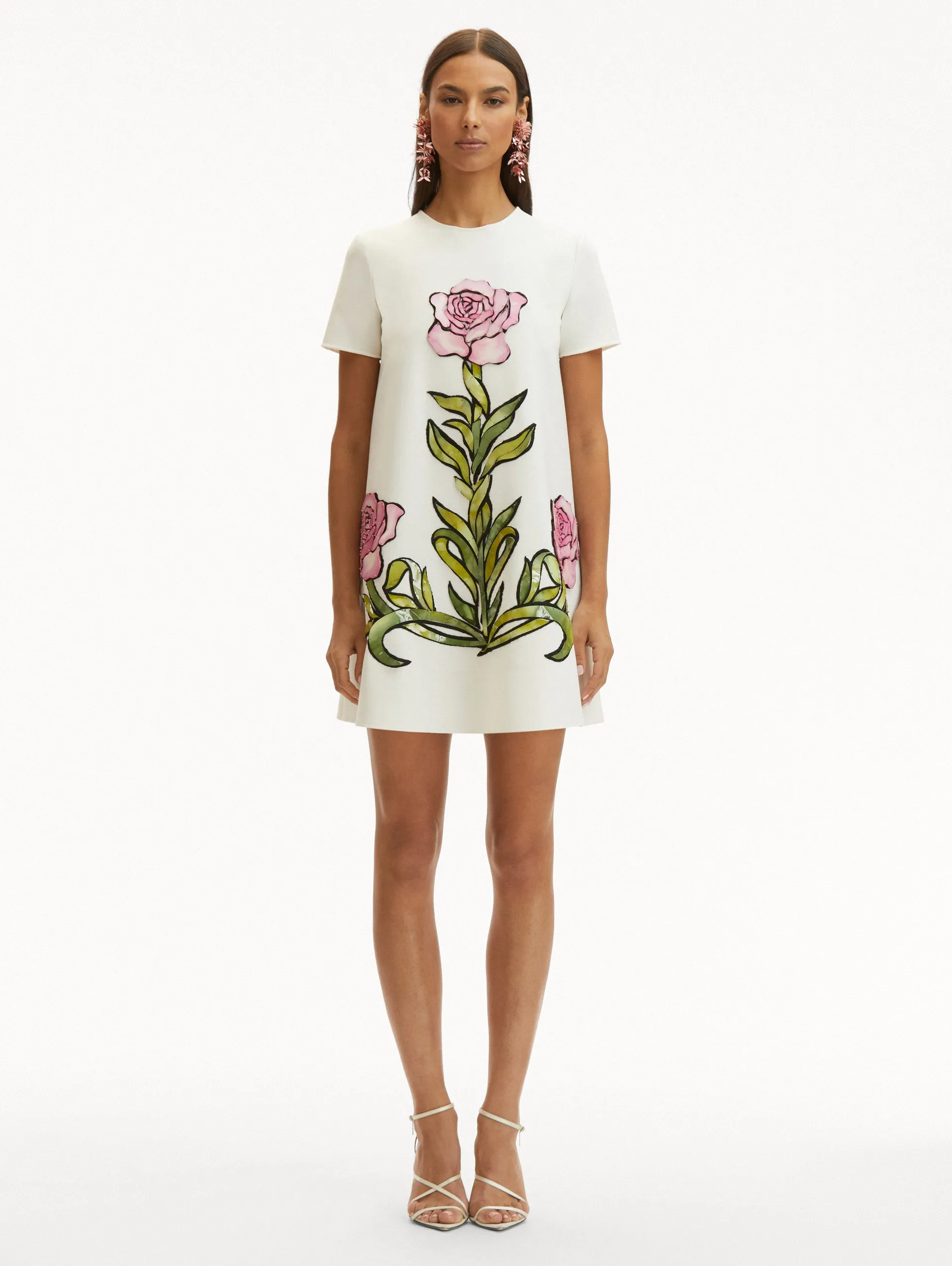 English Rose Mosaic Shift Dress