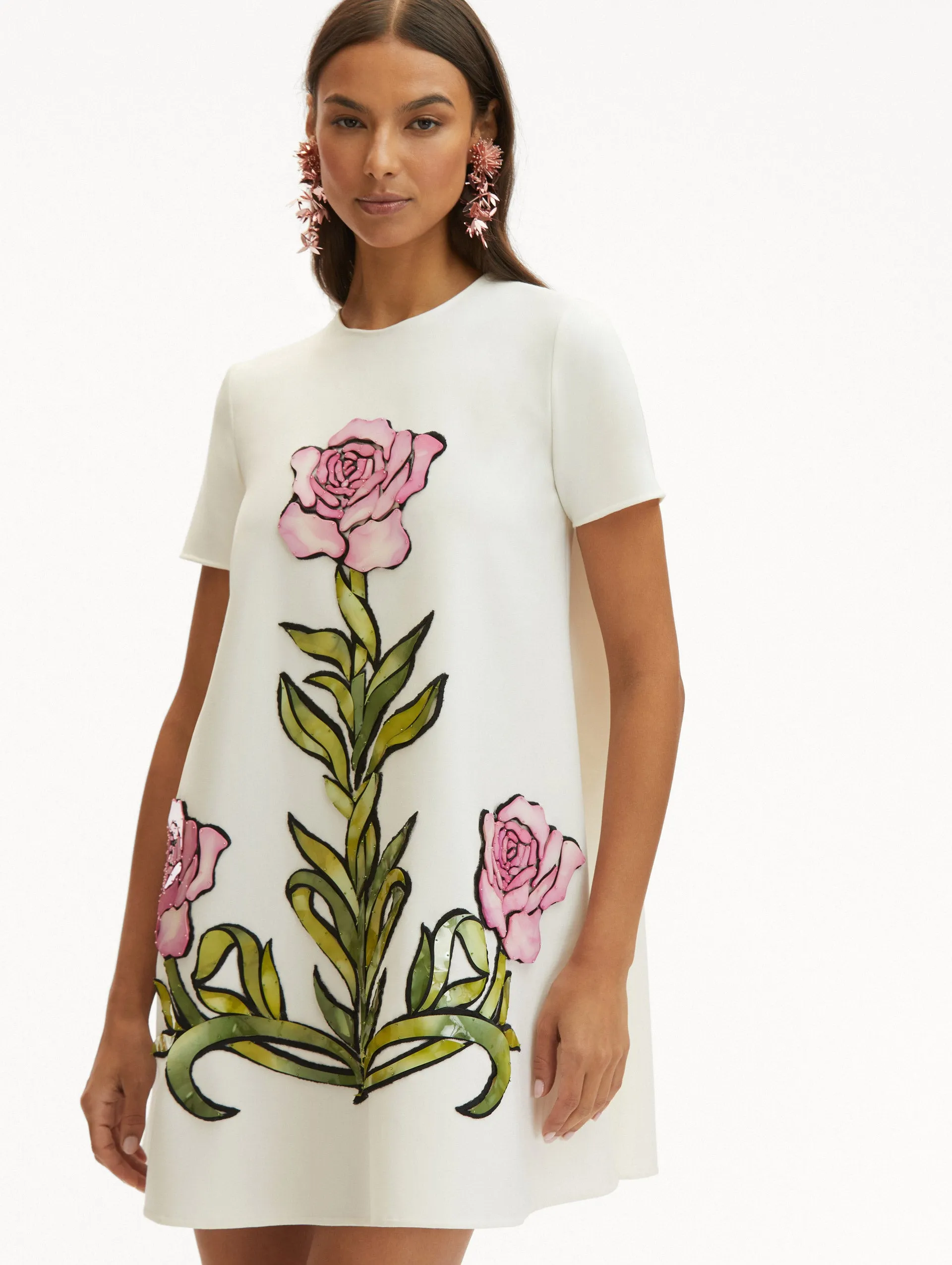 English Rose Mosaic Shift Dress
