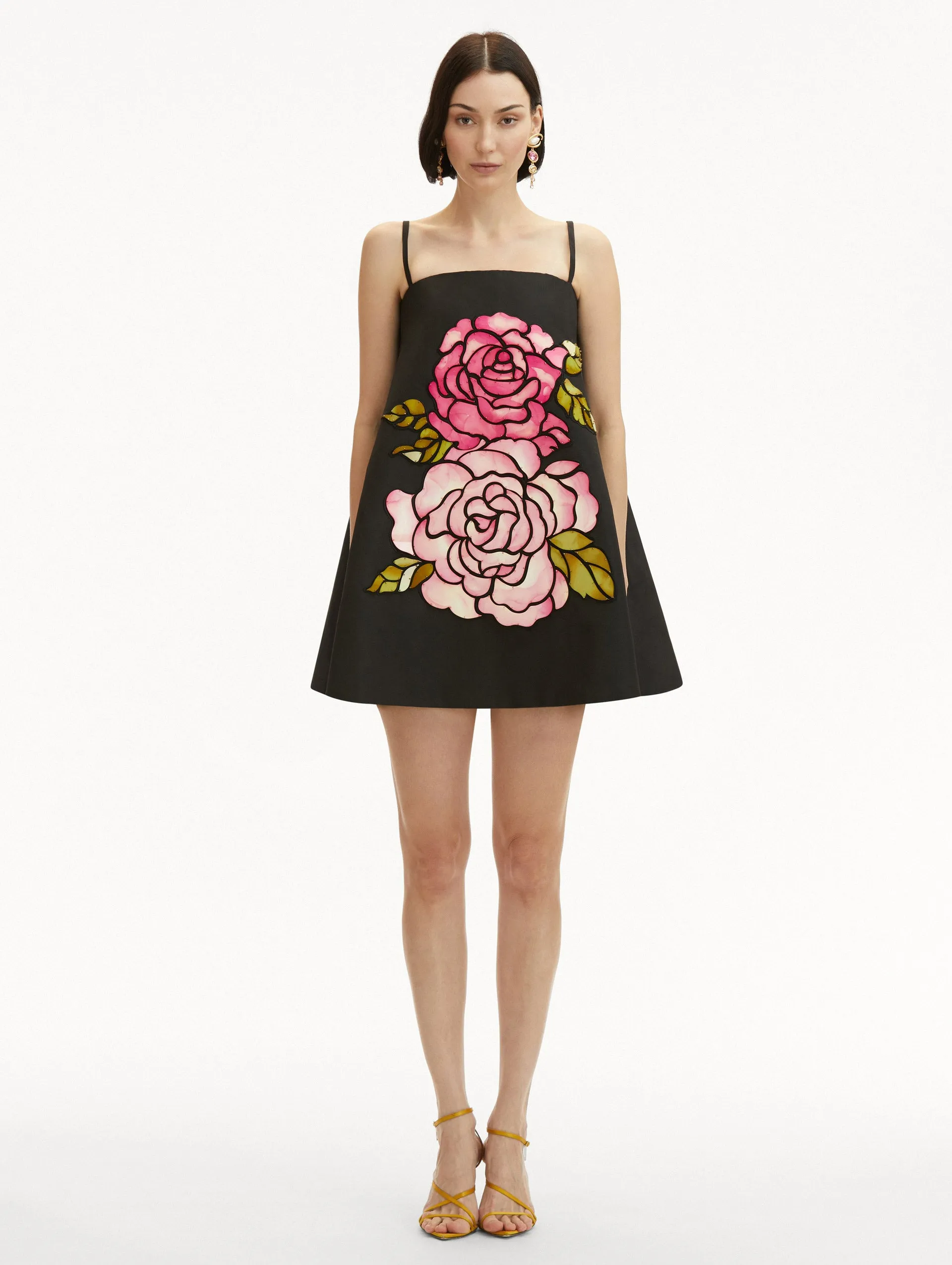 English Rose Mosaic Trapeze Dress