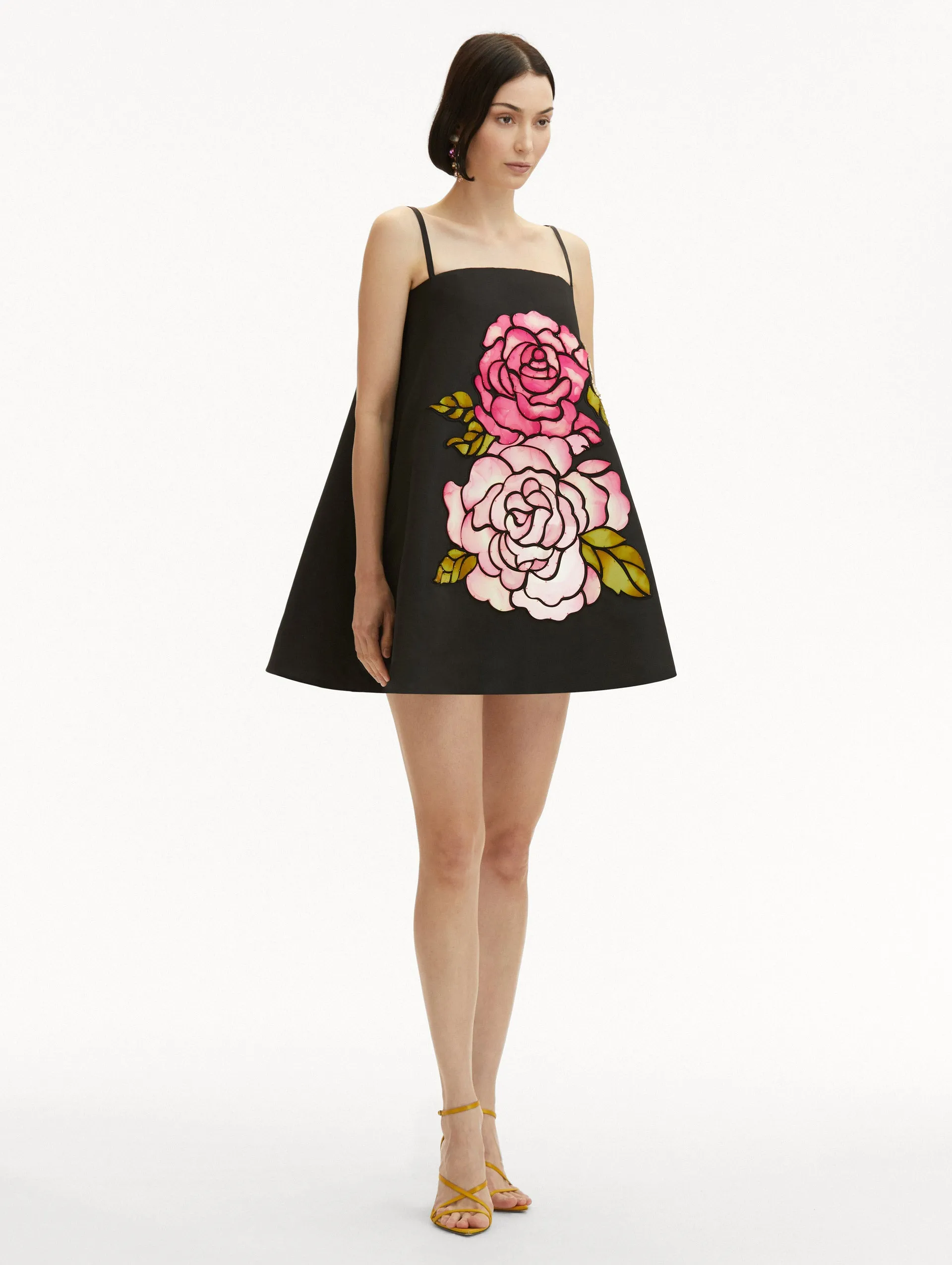 English Rose Mosaic Trapeze Dress