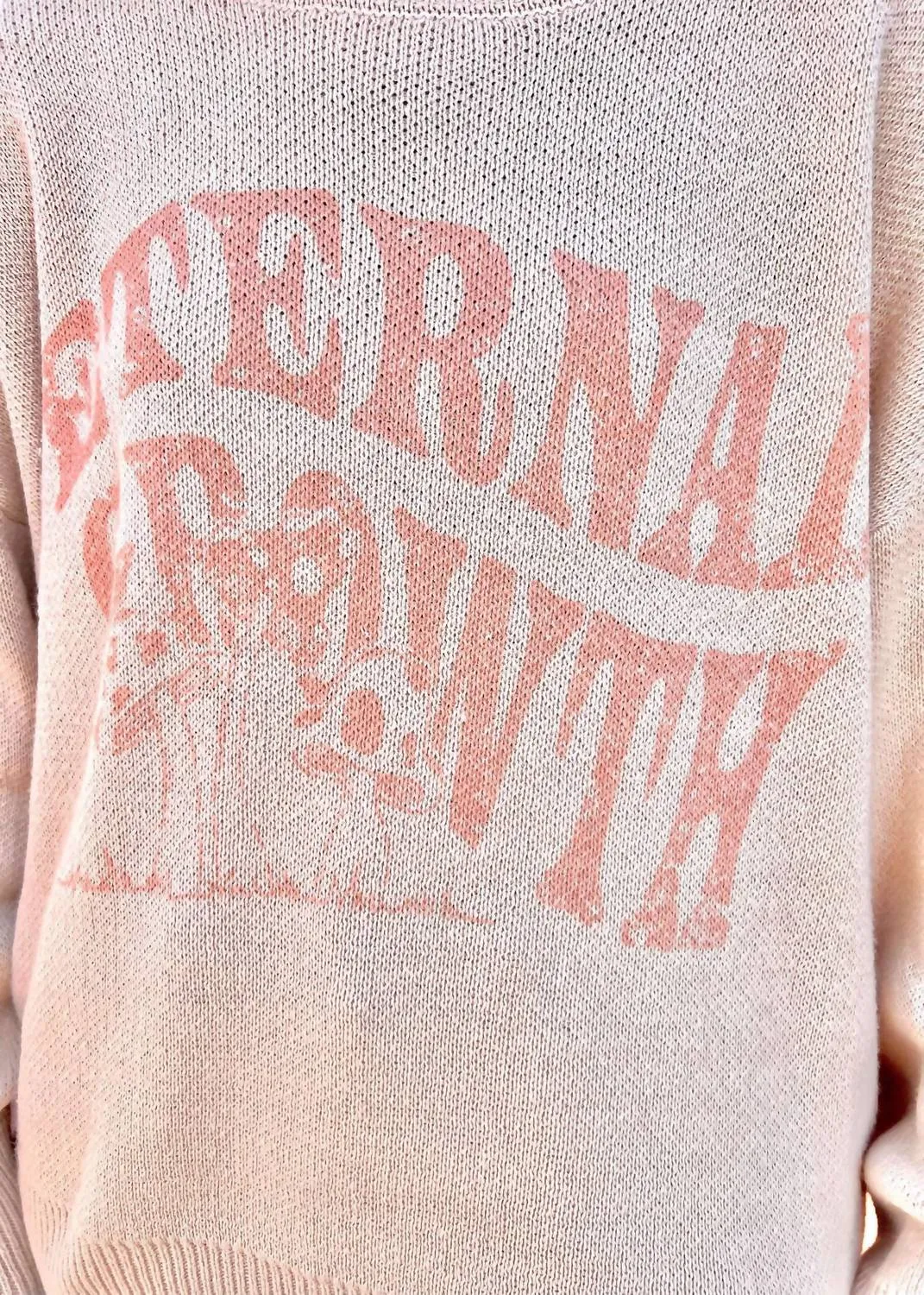 Eternal Growth Knit Pullover Sweater In Taupe