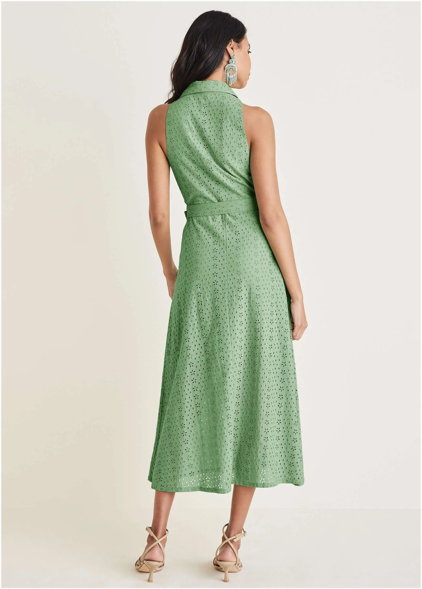 Eyelet Maxi Dress - Basil