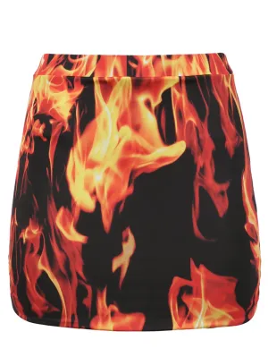Fire Mini Skirt