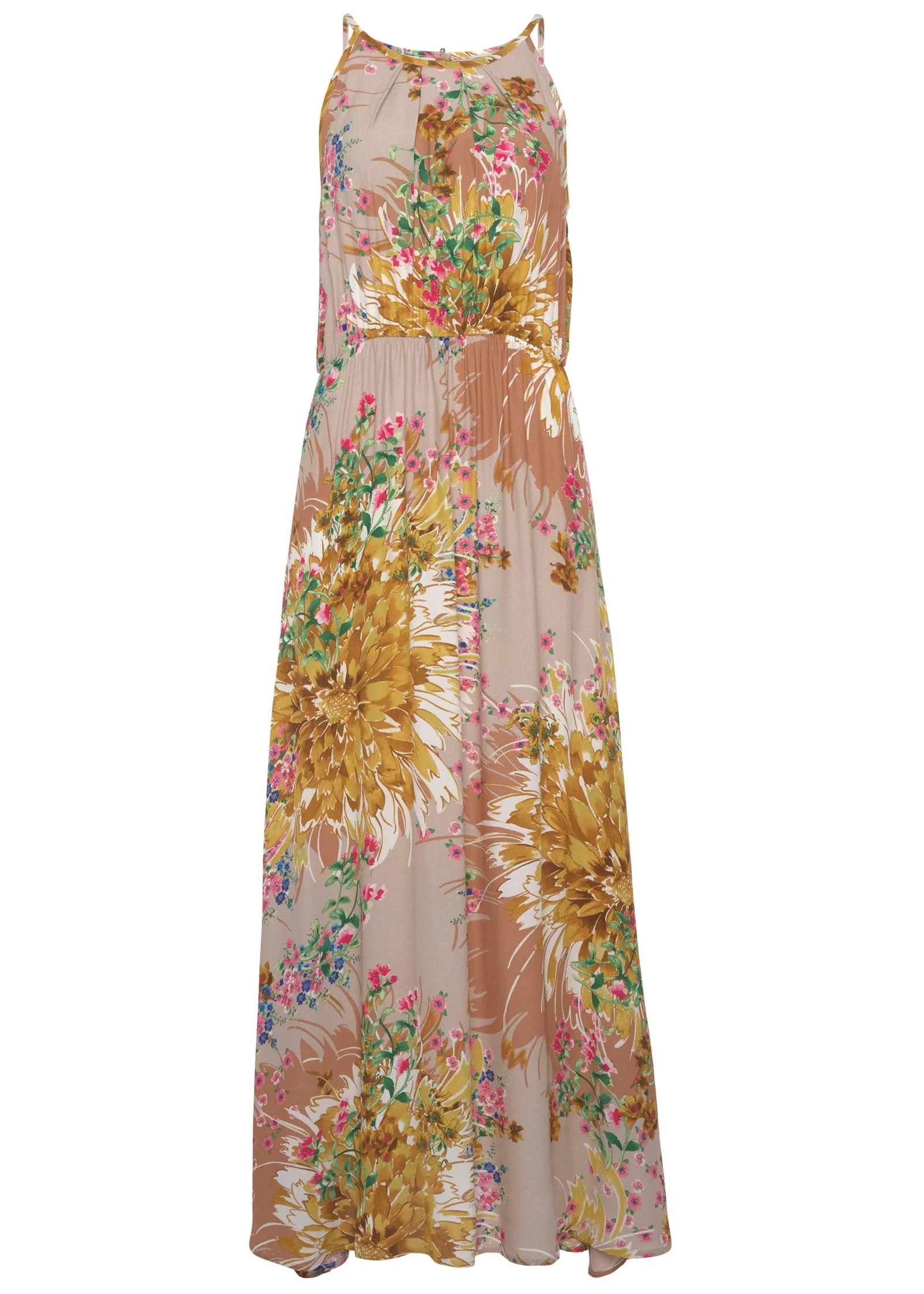 Floral Maxi Dress - Yellow Multi