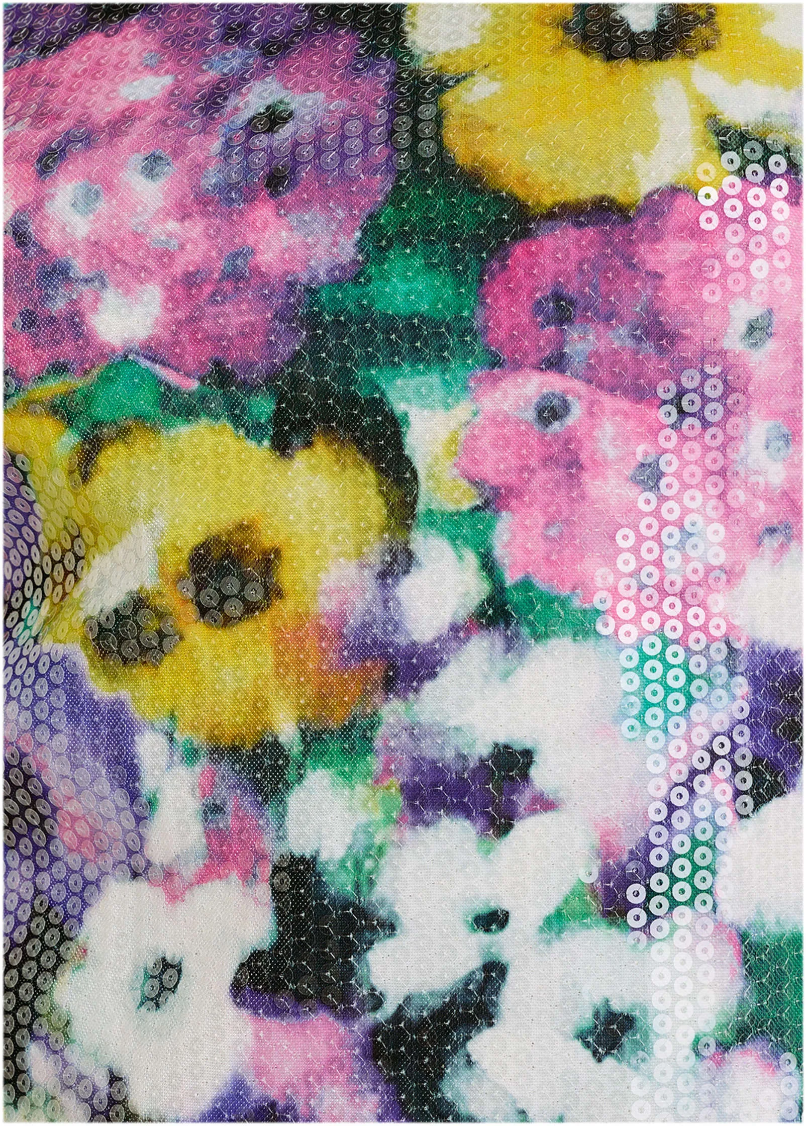 Floral Sequin Mini Dress - Monet's Garden