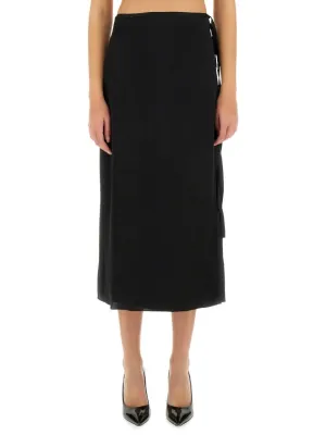 Flowing Black Silk Skirt