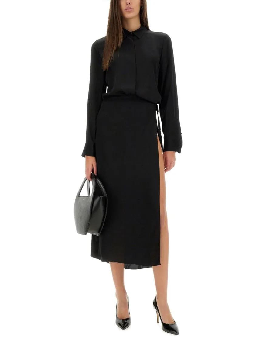 Flowing Black Silk Skirt
