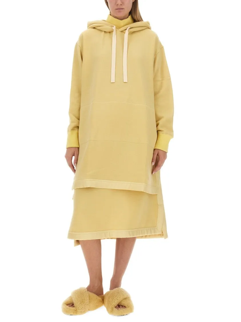 Flowing Virgin Wool Midi Skirt
