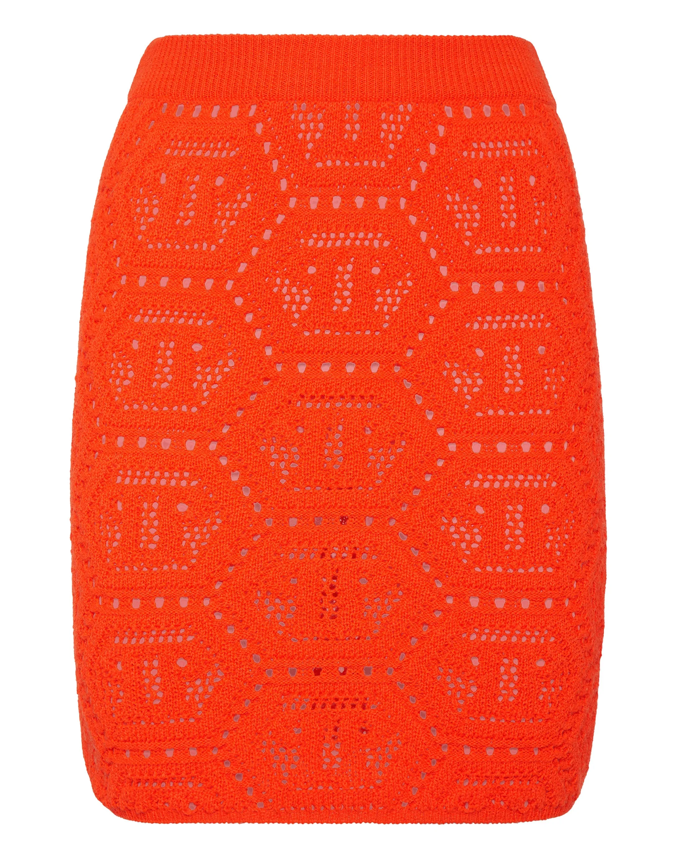 Fluo Knit Mini Skirt Monogram