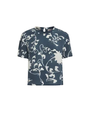 Gabrielle Top in Flower Screen Print