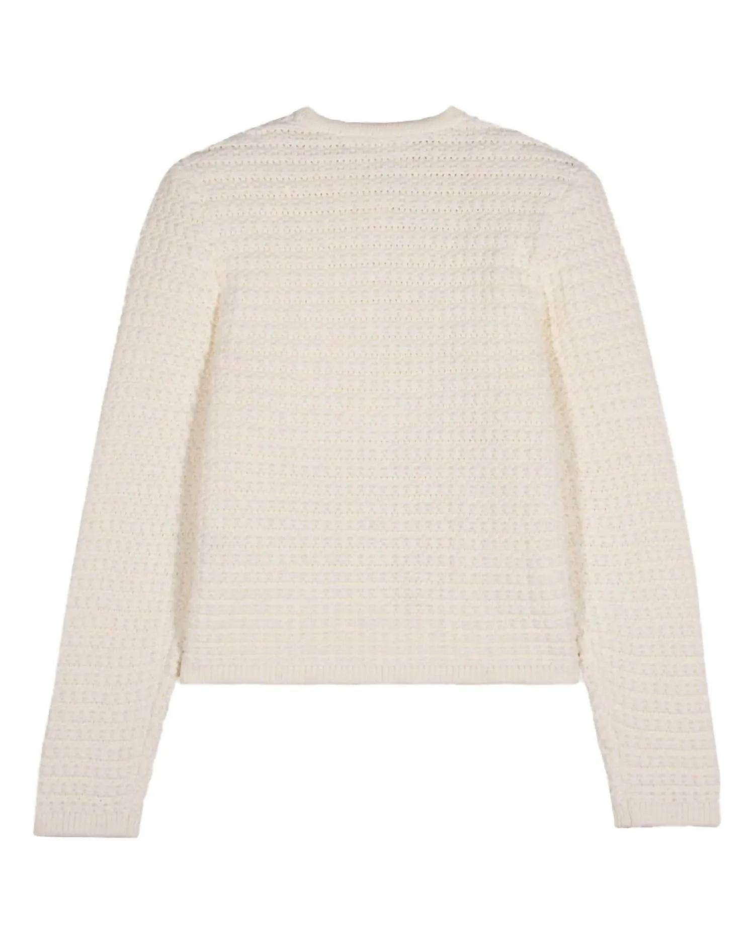 Gaspard Button Front Cardigan In Ecru