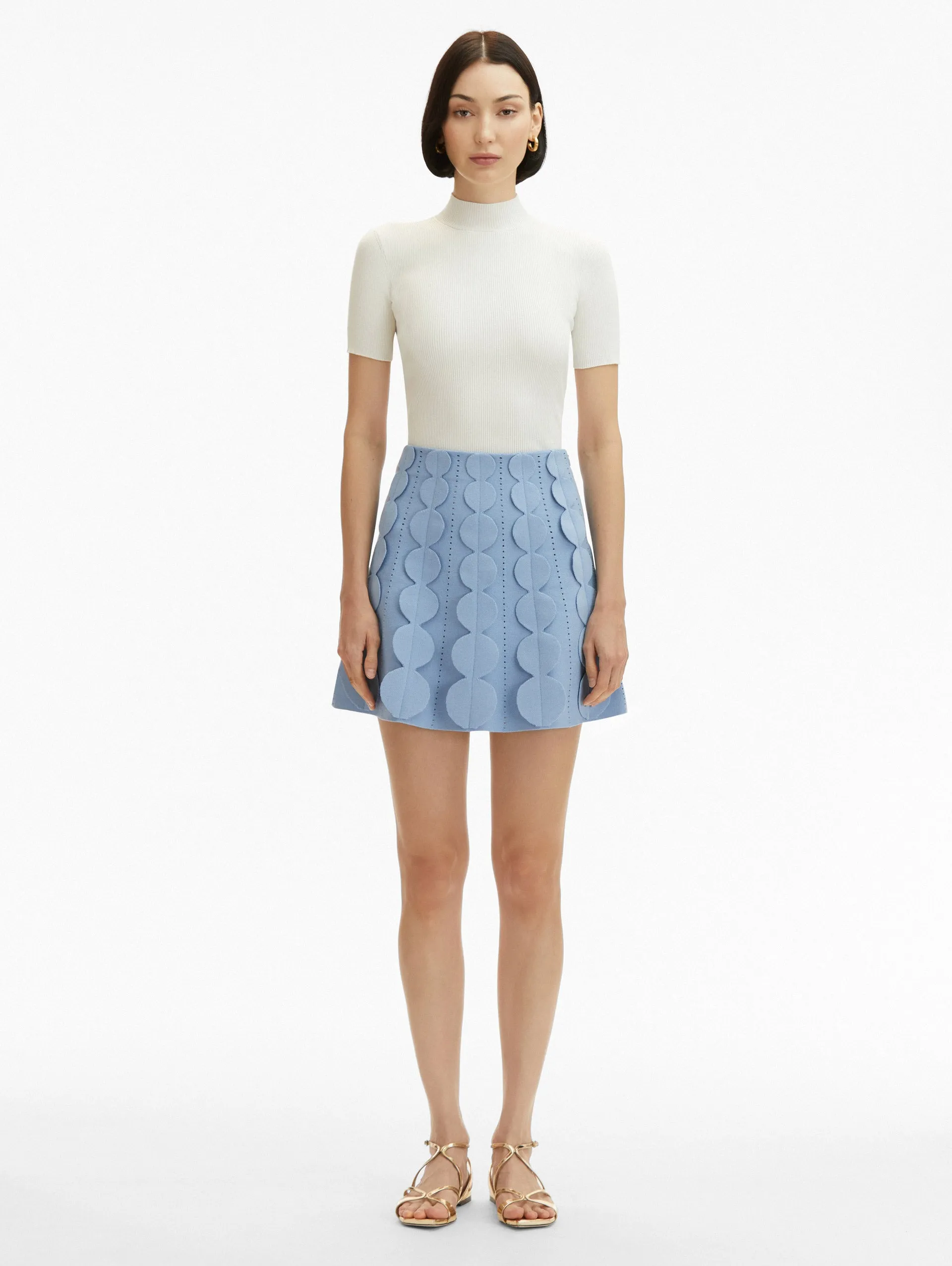 Geometric Circle Knit Skirt