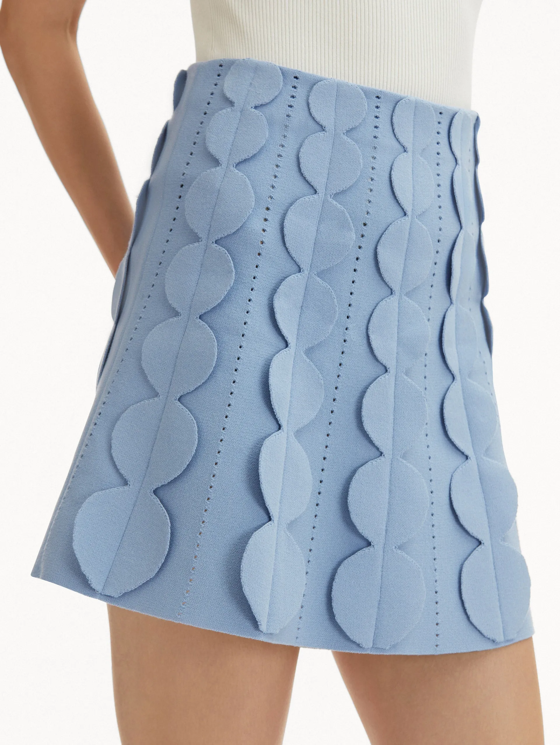 Geometric Circle Knit Skirt