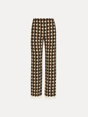 Geometric Circle Wool Pants