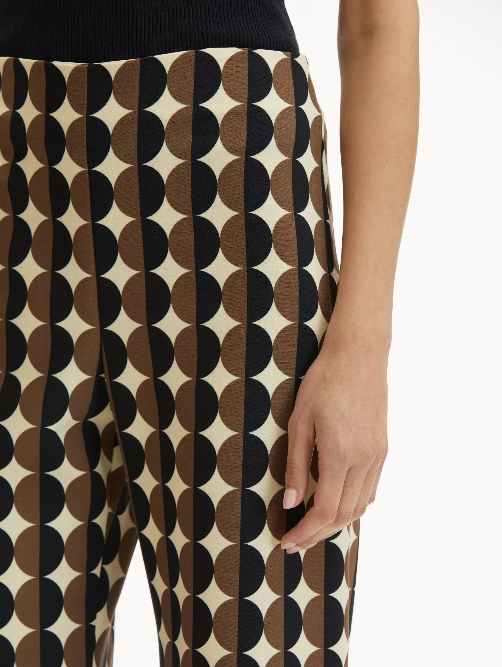 Geometric Circle Wool Pants